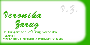 veronika zarug business card